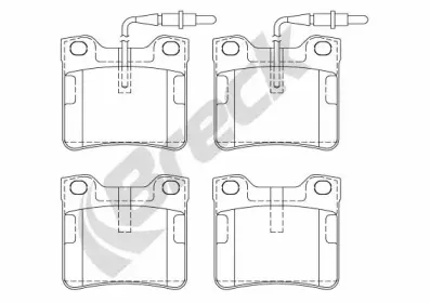 Комплект тормозных колодок, дисковый тормоз BRECK купить
